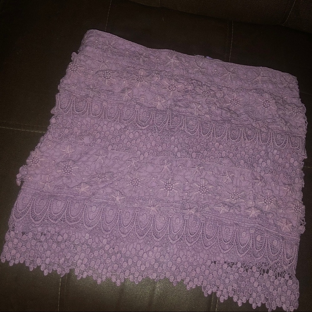 Lacy AE purple mini skirt